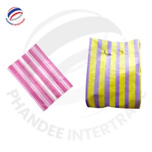 Bolsas de compras de plástico HDPE a rayas personalizables, duraderas y coloridas para uso en supermercado, precio competitivo para tienda de ropa - Product Image 6