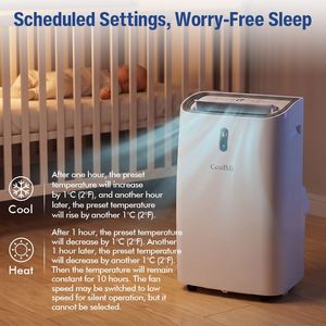 Aire Acondicionado Portátil WiFi de 14,000 BTU 4 en 1 con Funciones de Refrigeración, Calefacción, Deshumidificador y Ventilador para Habitaciones de hasta 700 Pies Cuadrados Pies - Product Image 3