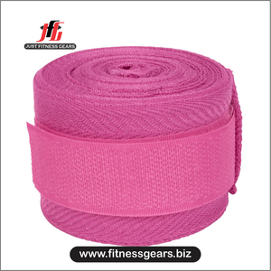 ผ้าพันมือสำหรับชกมวย MMA มวยไทย ยี่ห้อ JUST FITNESS GEARS สีตามสั่ง พร้อมโลโก้  ระบายอากาศได้ดี ผลิตจากโพลีเอสเตอร์  แบบสวมใส่ได้ทั้งชายและหญิง  พร้อมสายรัดแบบดึง  สำหรับการฝึกเพาะกาย - Product Image 4