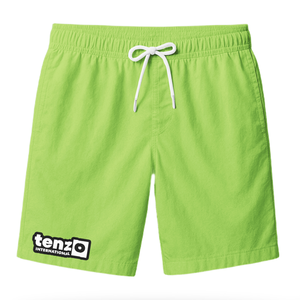 Shorts de sport décontractés pour hommes en toile, motif uni, logo personnalisé, séchage rapide, respirant, taille haute, fermeture à cordon, vêtements de plage - Product Image 6