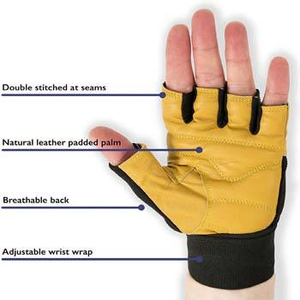 Gants de cyclisme directement de l'usine pour la course, l'entraînement et le VTT, avec paume rembourrée en tissu respirant, approvisionnement en gros OEM - Product Image 4