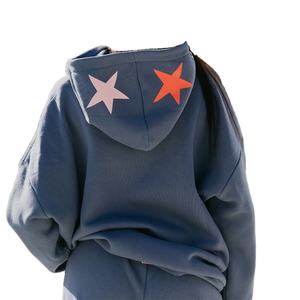 PRO ENTERPRISES Sweat à capuche oversize doublé anti-rides délavé à l'acide pour femme, tissu 100 % coton tissé 360g, streetwear décontracté d'hiver - Product Image 2