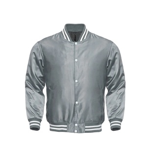 Men's Varsity <b>Jacket</b> With <b>White</b> Trim Button Front Stand Collar Casual Style Regular Fit Autumn Wear 2027 - Product Image 3