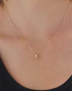 Scattered Diamond Eternity Bead <b>Pendants</b> 14K 18k <b>Solid</b> <b>Gold</b> Rondelle Spacer Beads Charm Minimalist Layering Charms Manufacturer - Product Image 2