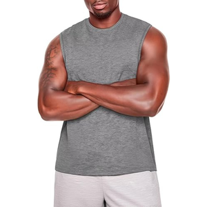 Débardeur Stringer de Gym Personnalisé pour Homme, Coton Lourd 100%, Dos en Y Profond, Gilet de Musculation OEM - Product Image 2