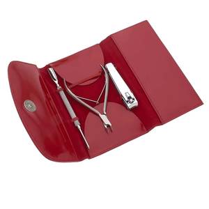 Morje Surgical Red Leather Professional <b>Nail</b> <b>Kit</b> Stainless Steel Clippers Cuticle Tools Durable Portable Manicure Set Classic - Product Image 6