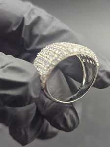 Anillo de Moissanita con Corte Redondo y Diamantes Agrupados, Plata 925 Original, Joyería Fina Estilo Hip Hop, Regalo para Aniversario, Fiesta, para Amigos - Product Image 5