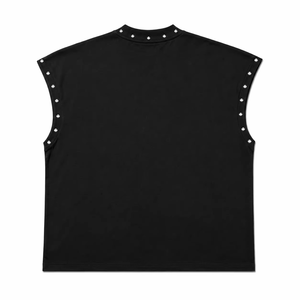 Débardeur personnalisé imprimé DTG, 100% coton jersey, tissu doux écologique, t-shirt sans manches vintage unisexe, vente en gros OEM - Product Image 2