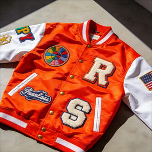 Veste universitaire pour homme OEM ODM, broderie chenille, veste de baseball personnalisée, streetwear - Product Image 1