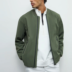 New Customized Design High Quality <b>Men</b> Winter Bomber <b>Jacket</b> Stand Collar Custom Front Logo Breathable Quick Dry Bomber <b>Jacket</b> - Product Image 1