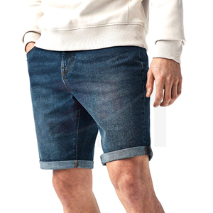 Proveedor de Fabricación, Pantalones Cortos de Mezclilla Lisos de Corte Recto para Hombre, Prenda de Algodón de Alta Calidad, 100% Algodón, Estilo Veraniego - Product Image 3