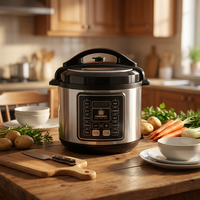 Autocuiseur Électrique 1000W avec Logo Personnalisé, 5L 6L, Multifonctionnel, Antiadhésif, pour Commandes en Gros