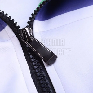 Survêtement de football respirant personnalisé, ensemble de survêtements amples en polyester pour hommes, avec fermeture éclair intégrale, vente en gros - Product Image 4