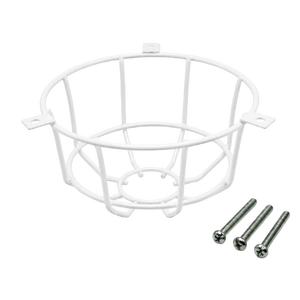 White Powder Coated <b>Fire</b> Sprinkler Head Guard Cage Carbon Steel 4-3/8" Easy Install - Product Image 3