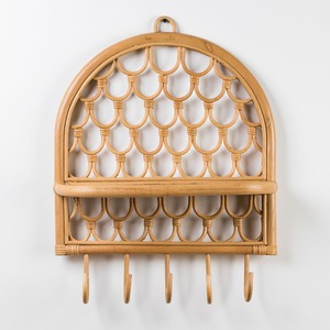 Indoor Home Decoration Cheap Price Best Selling <b>Wall</b> Hanging Natural Rattan Plant Organizer <b>Shelf</b> - Product Image 4