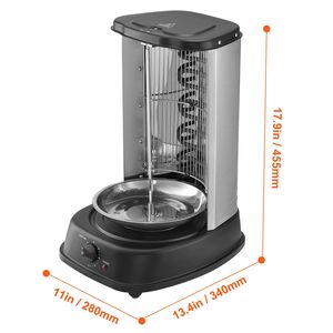 Asador Eléctrico Vertical de Acero Inoxidable para Gyros y Shawarma, de Sobremesa - Product Image 2