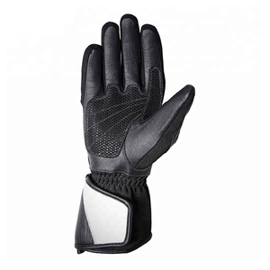 Gants de moto OEM avec logo, en cuir de vachette perforé, rembourrage en caoutchouc, design des doigts, pour la conduite, protection pour les sports de plein air - Product Image 3