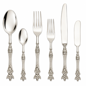 Juego de cubiertos metálicos clásicos con diseño de mango de piña ornamentado, cuchara, tenedor y cuchillo resistentes al óxido, vajilla para bodas - Product Image 5