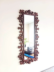 Elegante Espejo de Pared Largo Verde para Balcón y Jardín, Crea una Atmósfera Refrescante en Áreas de Spa y Bienestar, de la India - Product Image 6