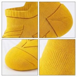 Yellow Ankle <b>Socks</b> <b>Breathable</b> Knitted Running <b>Socks</b> for Adults Solid Color Sport Wear - Product Image 4