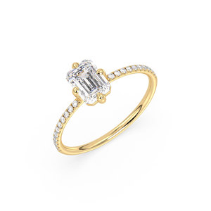 Bagues de fiançailles pour femmes REYES, design unique, or massif 14 carats, diamants de laboratoire HPHT CVD, fabricant, certificat IGI, bijoux. - Product Image 1