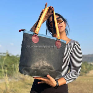 กระเป๋าโท้ทหนังขนสัตว์โลหะแท้ใหม่กระเป๋าช้อปปิ้งสำหรับผู้หญิงหลากสี - Product Image 5