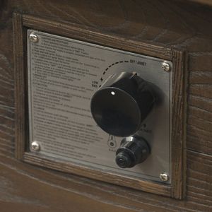Brasero à gaz carré pour patio extérieur 24 H x 32 L en MgO, 40 000 BTU, marron avec réservoir à motif bois intégré - Product Image 3
