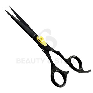 Tijeras Profesionales para Adelgazar el Cabello, Color Negro Mate, con 30 Dientes para un Mezclado Avanzado y Tornillo Pivotante Dorado - Product Image 4