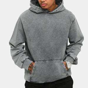 Sweat à capuche unisexe vintage décontracté en polaire avec impression numérique brodée 100% coton, coupe oversize - Product Image 4