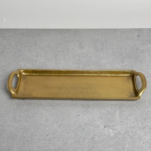Plateau de service en laiton poli durable pour un usage quotidien et les événements spéciaux, avec une structure en métal robuste - Product Image 5
