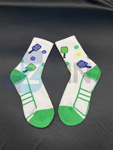 Chaussettes de sport en coton de qualité supérieure, personnalisées avec logo, pour jeunes, hommes et femmes, épaisseur standard, pour pickleball, basketball, football, tennis - Product Image 3