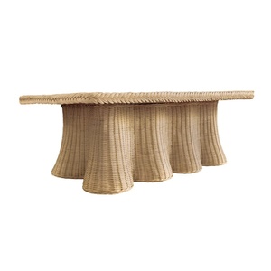 Table basse moderne à hauteur réglable en bois de haute qualité avec finition naturelle pour salon, utilisation intérieure/extérieure - Product Image 1