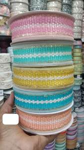 Dentelle florale brodée large vintage de luxe, écologique, 2,5 pouces, multicolore, pour sari de mariée et haute couture - Product Image 4