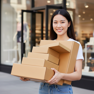 Vietnam Airplane Corrugated Board Mailer <b>Boxes</b> Gold Foil Printing Recycled Materials Customizable Promotional Small Business - Product Image 4