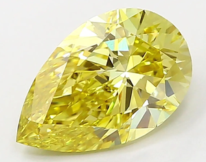 Diamante amarillo de corte pera, cultivado en laboratorio, piedra suelta para la elaboración de joyas. - Product Image 1