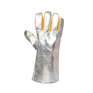 Guantes de Soldadura de Cuero Reforzado con Aluminio, Resistentes a la Abrasión, de Uso General, con Puño de Seguridad para Horno - Product Image 3