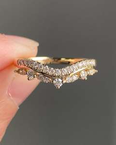Bague en or jaune 14 carats avec diamant de 1 carat, taille brillant, couleur F, clarté VS1, diamant de laboratoire certifié IGI, bijoux de mariage romantiques pour femmes - Product Image 1