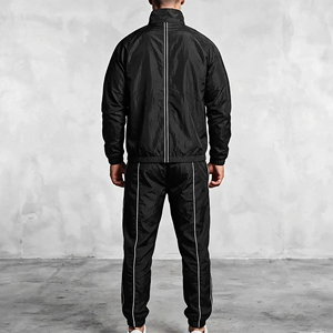 Best Quality Winter Streetwear Solid Casual Wear Piping Design Classic Fit Cotton Windbreaker Drawstring <b>Jacket</b> Hooded Fitted - Product Image 6