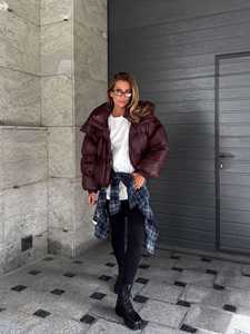 Gilet matelassé en peau de mouton pour femme, veste sans manches en jean avec col à capuche, fermeture éclair, couleur unie - Product Image 6