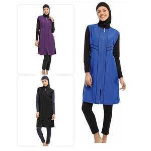 Burkini, maillot de bain musulman, tenue de bain islamique pour femmes, hijab, maillot de bain modeste, robe de plage, 100 % polyester, lavable - Product Image 1
