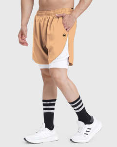 Custom 2-in-1 Training <b>Shorts</b> <b>Men</b> Gym <b>Shorts</b> with <b>Compression</b> Liner OEM Private Label Activewear - Product Image 1