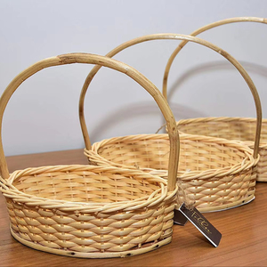 Custom Bamboo <b>Basket</b> Handmade Craft Eco Friendly Packaging Solution - Product Image 1