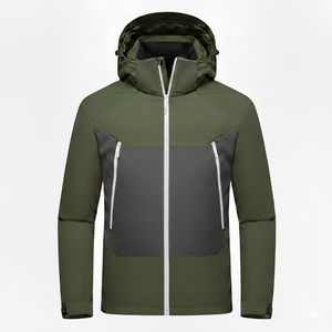 Veste softshell homme pour l'extérieur, résistante à l'eau, respirante, coupe-vent, fermeture éclair intégrale, veste de performance pour les sports d'aventure et le travail - Product Image 6