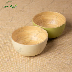Eco-Friendly <b>Bamboo</b> Customized Salad Serving <b>Bowls</b> Disposable Handmade Lightweight Non-Toxic Classic Design Home Party Thanh Nam - Product Image 6