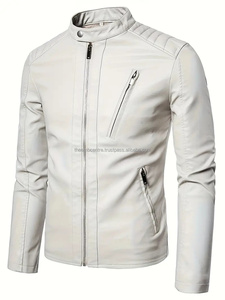 Nouveauté Veste en cuir personnalisée à la mode pour hommes Nouveau style 2024 Vente directe d'usine Veste en cuir pour hommes - Product Image 6