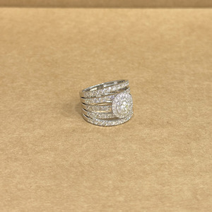 Nuevo Diseño Anillo de Diamantes de Oro Blanco de 18KT con Corte Redondo de 3.18CT, Diamantes Cultivados en Laboratorio, para Boda, Aniversario, Compromiso, Fiesta, para Mujer - Product Image 5