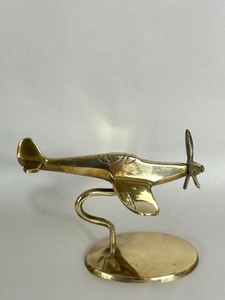Modèle d'avion Art Déco vintage en aluminium, artisanal, figurine décorative en métal de haute qualité pour la décoration intérieure - Product Image 5