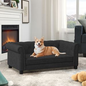 Elegant Rectangular Pet Bed for <b>Small</b> to Medium Sized Dogs Durable Elevated Dog <b>Sofa</b> Comfortable Modern FA Bed - Product Image 1