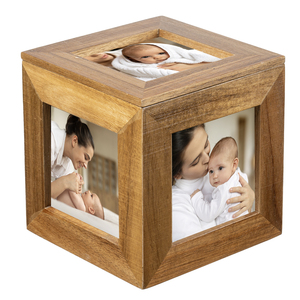 Mygift mộc mạc Acacia gỗ bóng hộp khung ảnh 2026 phả<span class=keywords><strong>i</strong></span>-mua trang trí nộ<span class=keywords><strong>i</strong></span> thất & đồ lưu niệm lưu trữ thiết kế vuông - Product Image 2