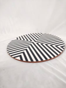 <b>Black</b> & White Modern Eco-Friendly Handmade Wood <b>Coasters</b> Underplates Great Housewarming Gifts Easter Spring Table Decor India - Product Image 4